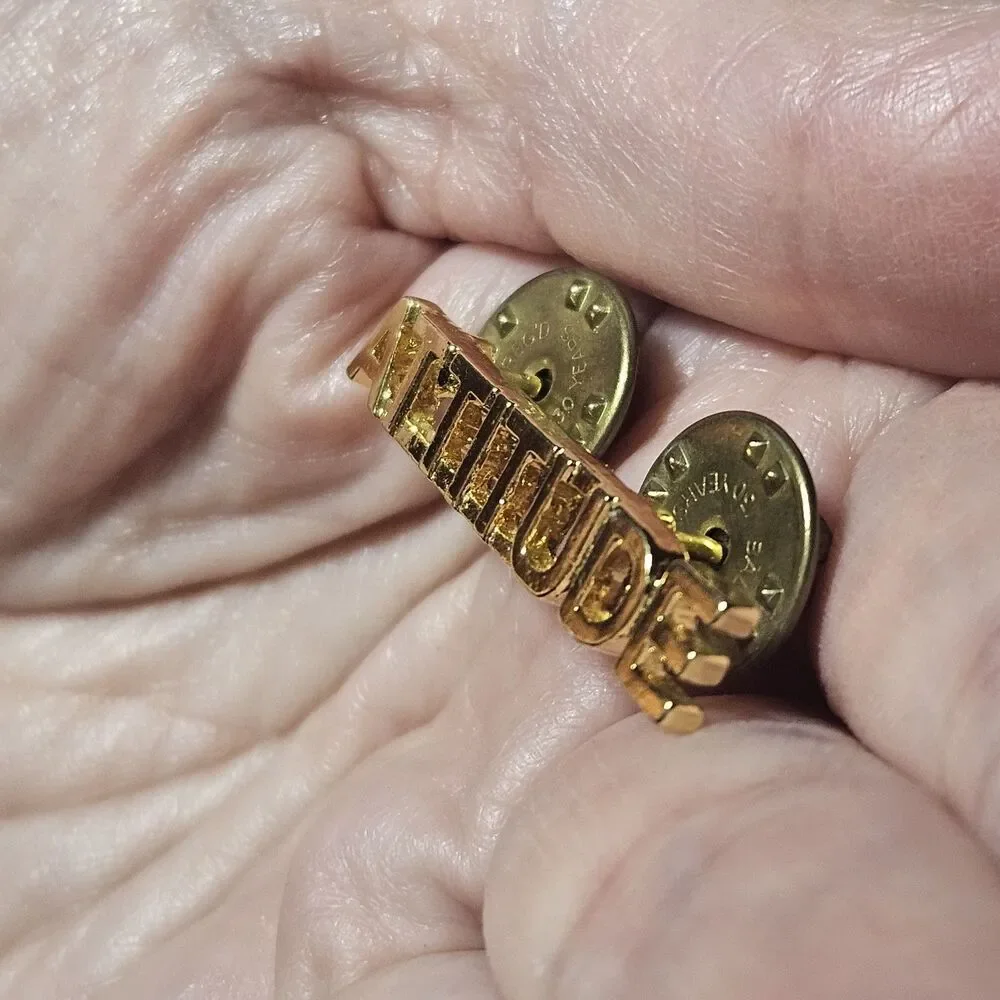 Vintage Attitude Gold Tone Enamel Lapel Hat Pin
